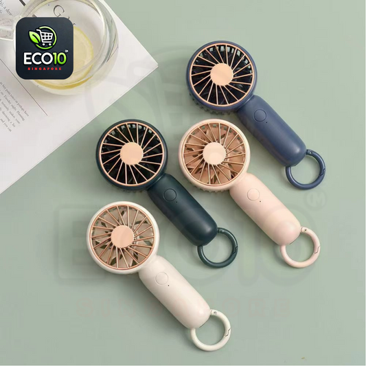 Rechargeable Portable Mini Cooler Fan – 3-Speed Adjustable, USB Rechargeable & Carabiner Hook