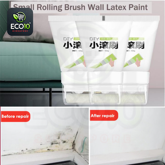 Quick-Drying Wall Paint with Small Rolling Brush – Odorless, High Coverage & Easy to Use
