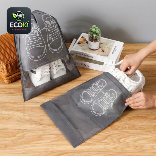 Non-Woven Shoes Bag – Portable Tote Drawstring Bag for Shoes, Waterproof and Dustproof