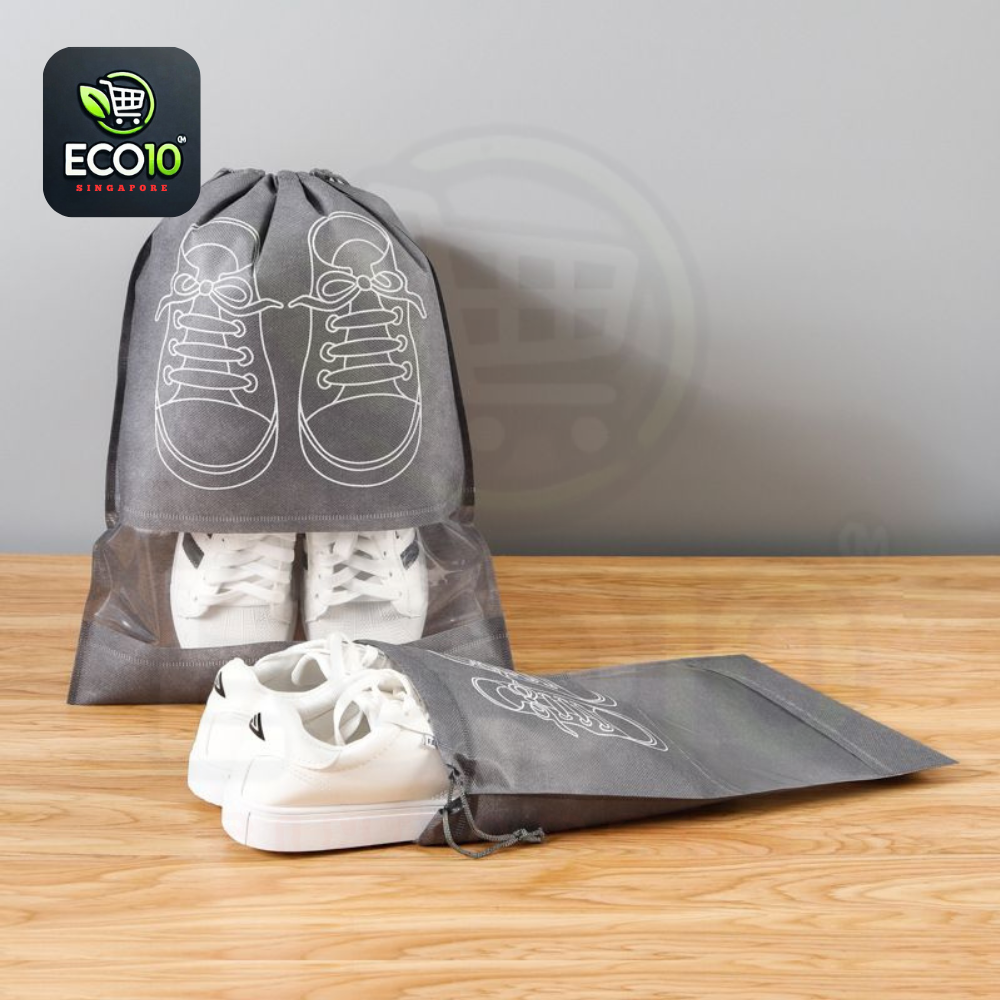 Non-Woven Shoes Bag – Portable Tote Drawstring Bag for Shoes, Waterproof and Dustproof