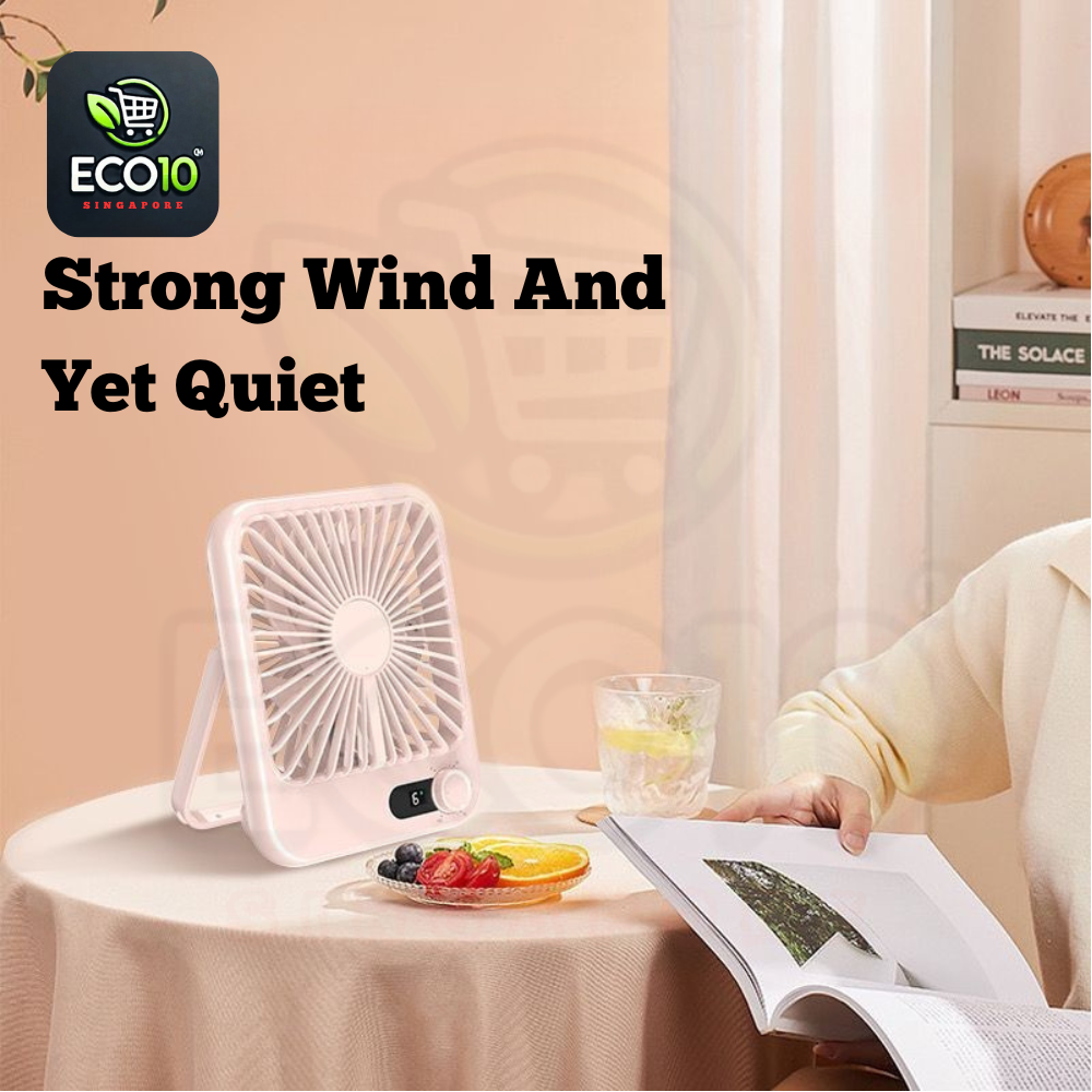 USB Rechargeable Table Fan – Adjustable Speed & Long Battery Life
