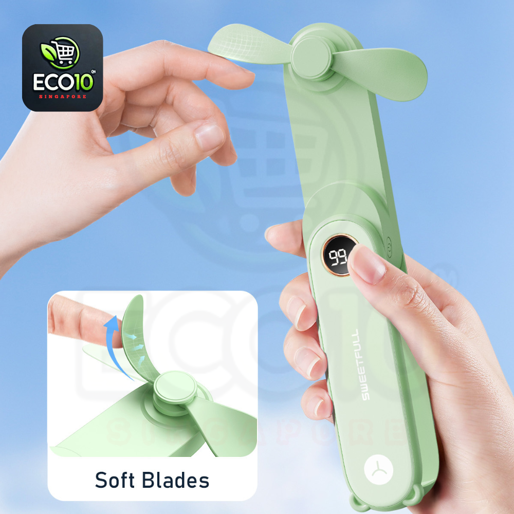 SWEETFULL Compact Handheld Fan – Portable, Foldable, and Multi-Functional