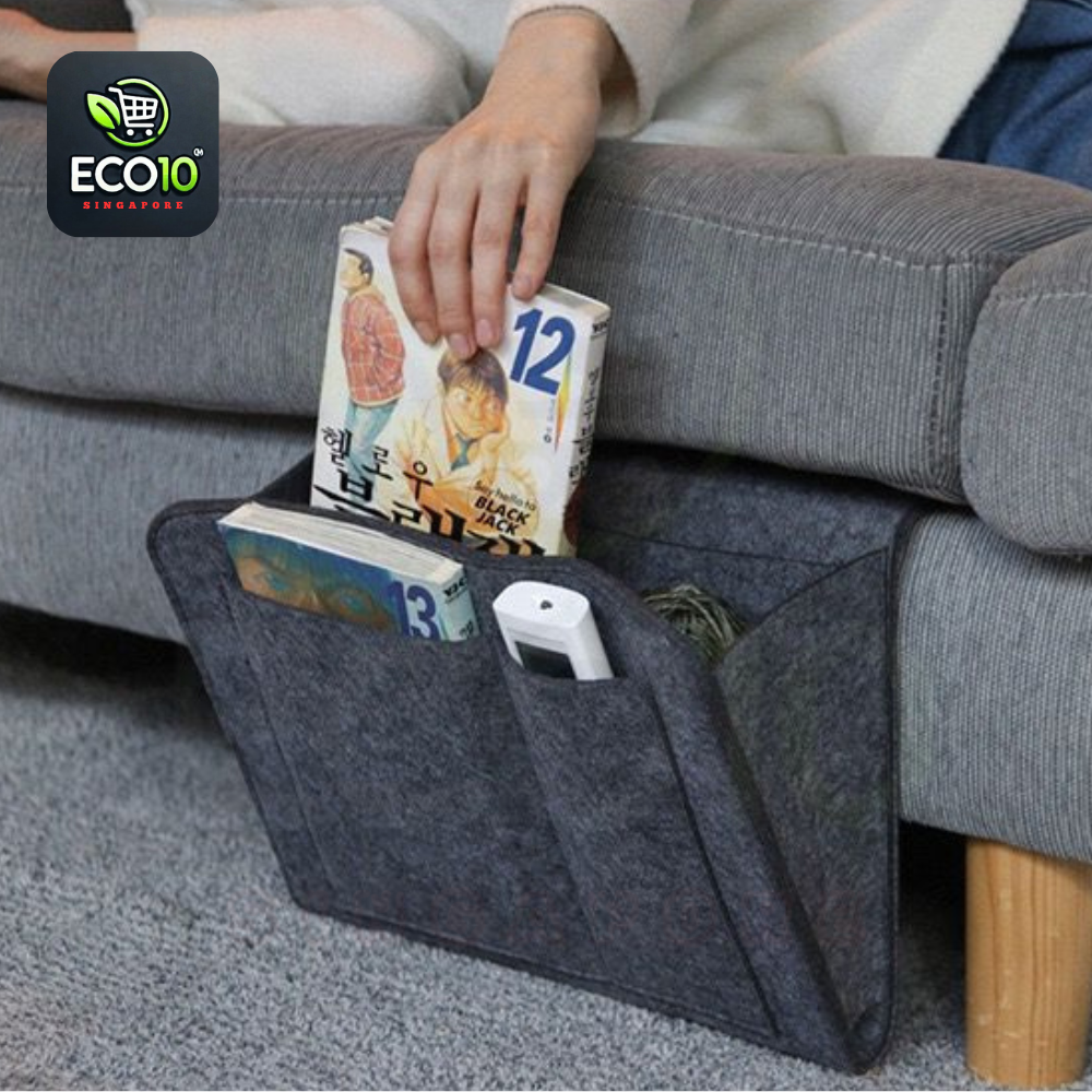 Bedside Storage Organizer – Multi-Pocket Felt Couch & Bed Holder
