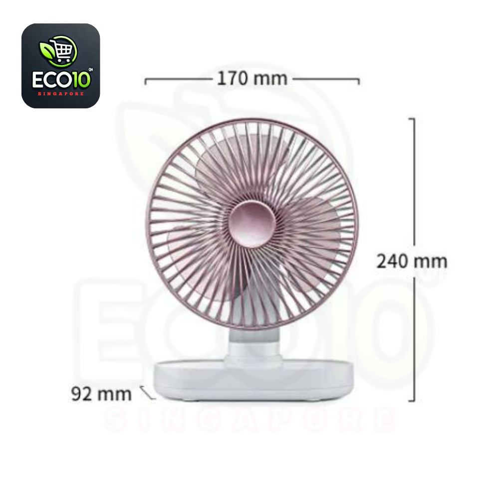 USB Rechargeable Auto-Rotate Desk Fan – Silent, Rechargeable, & Multi-Angle Cooling