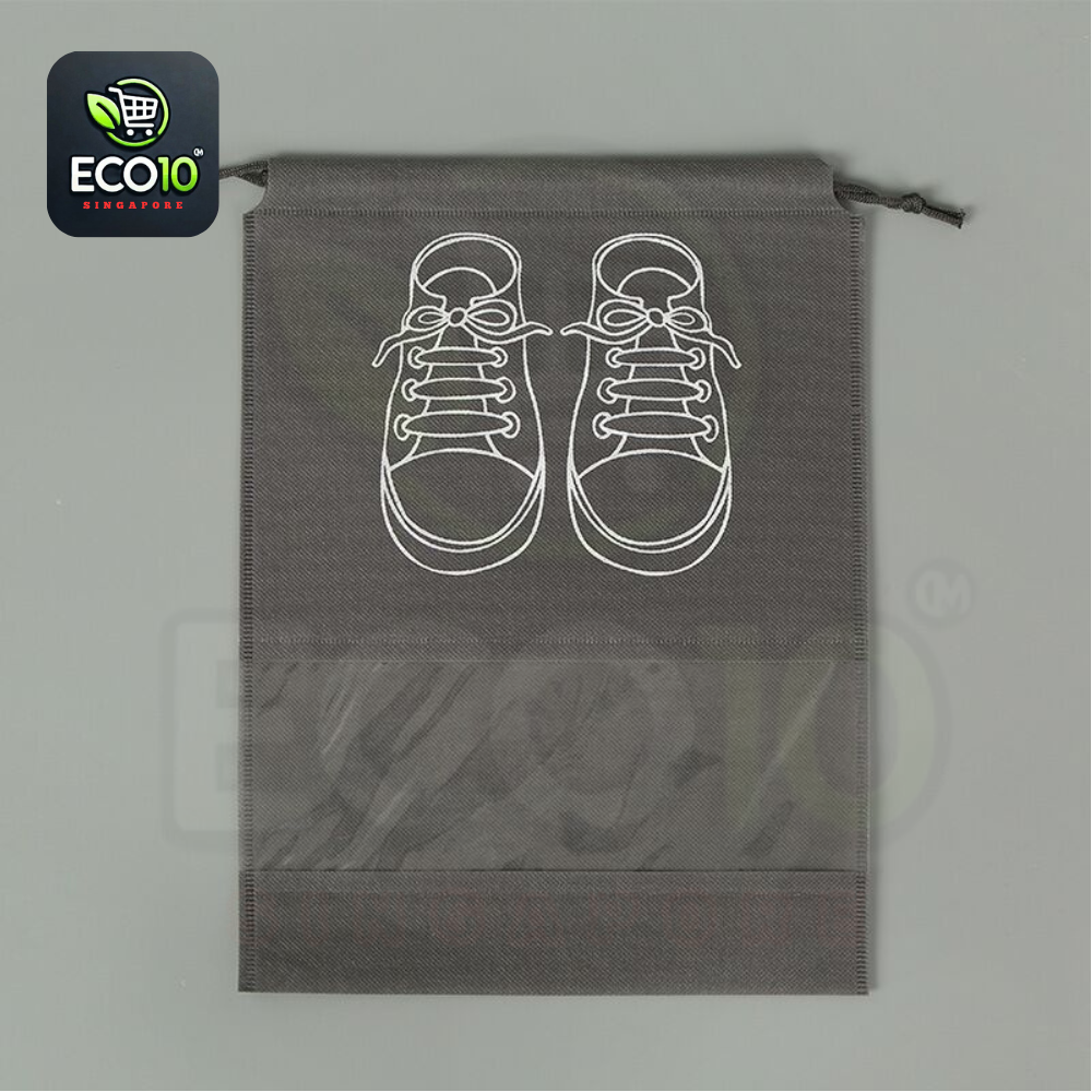 Non-Woven Shoes Bag – Portable Tote Drawstring Bag for Shoes, Waterproof and Dustproof