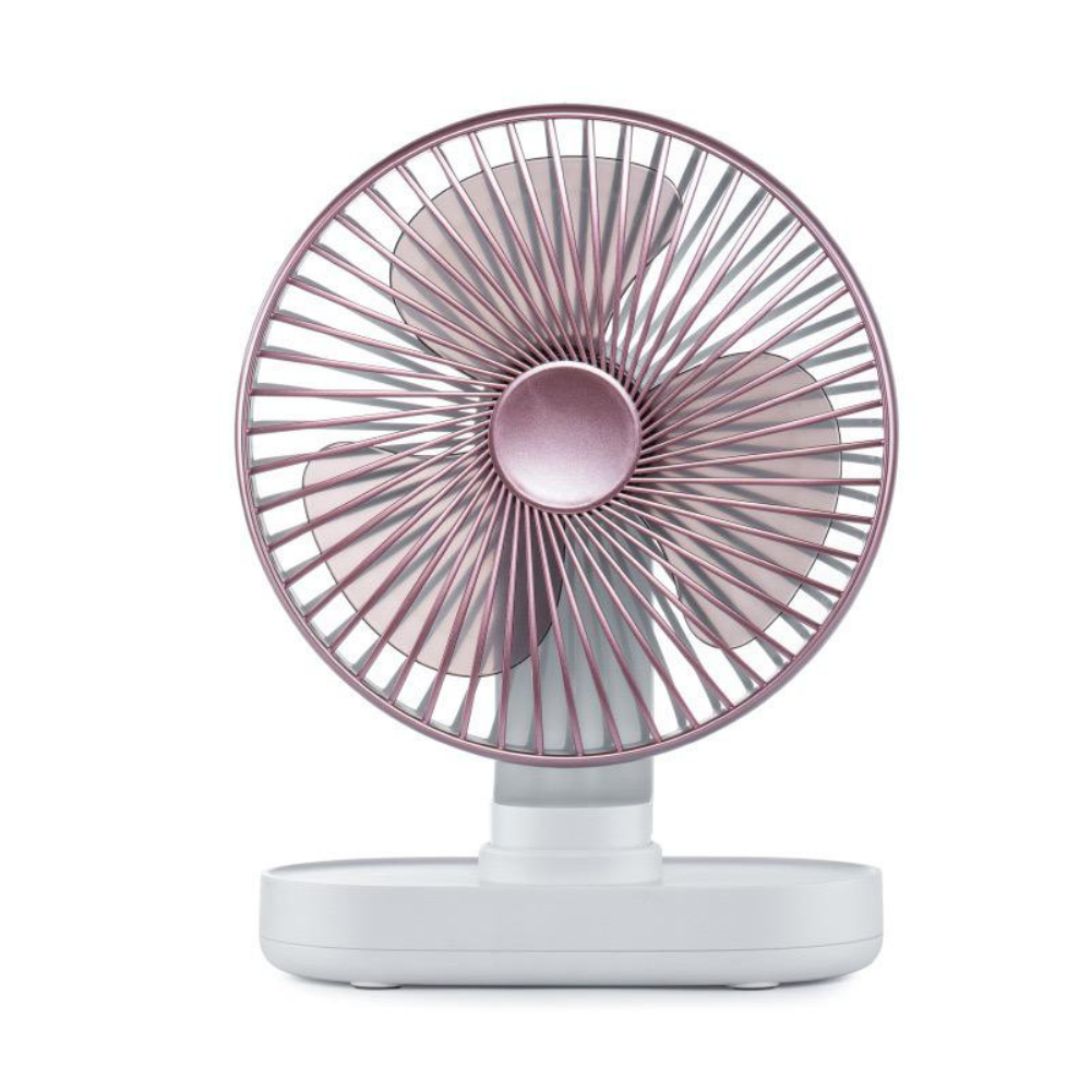 USB Rechargeable Auto-Rotate Desk Fan – Silent, Rechargeable, & Multi-Angle Cooling
