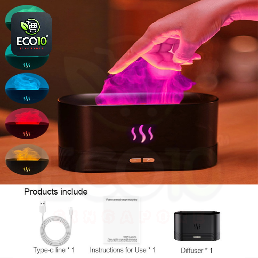 180ml Flame Aromatherapy Humidifier (Wired Powered)