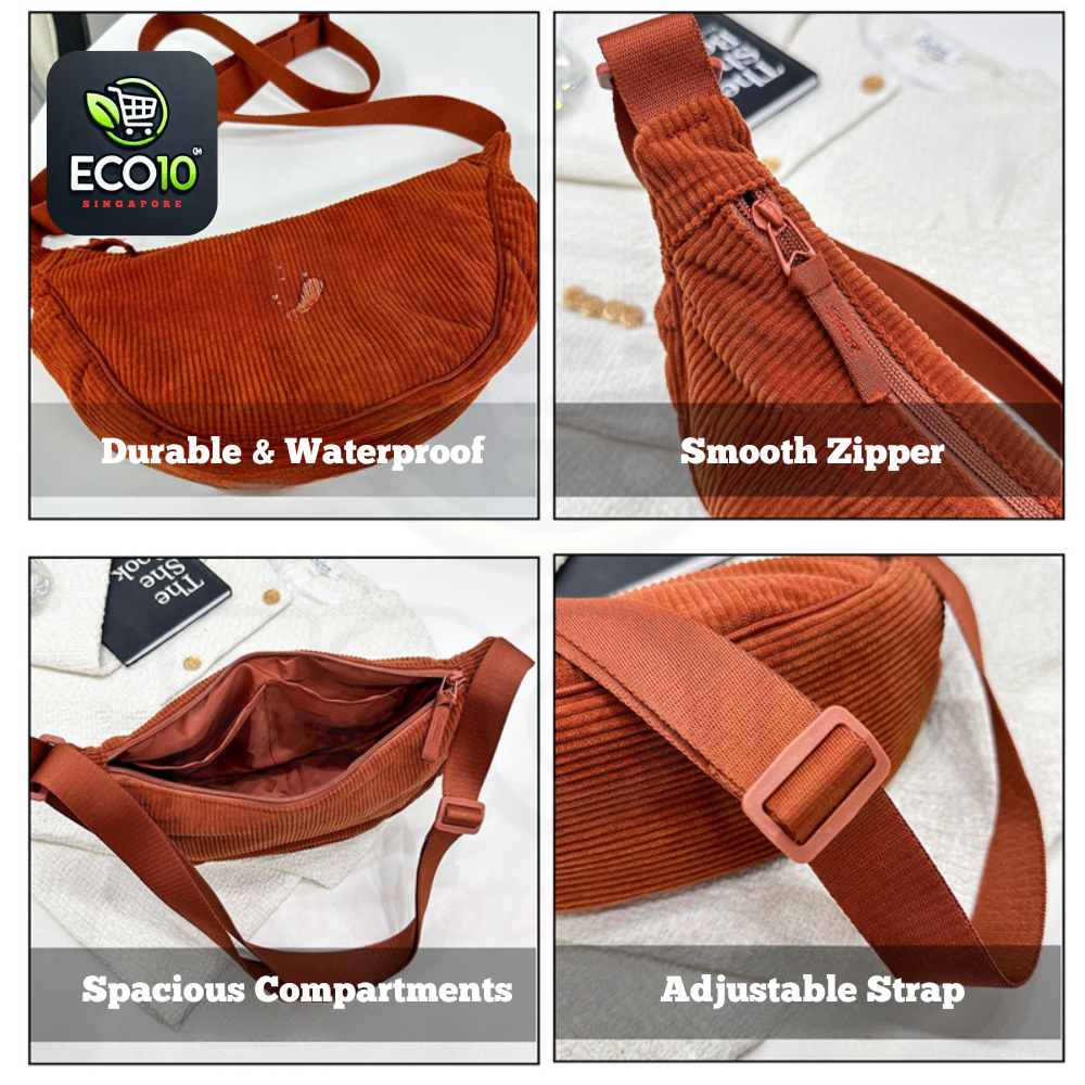Dumpling Bag Unisex Fashion Waterproof Shoulder Bag – Adjustable Crossbody Messenger Bag