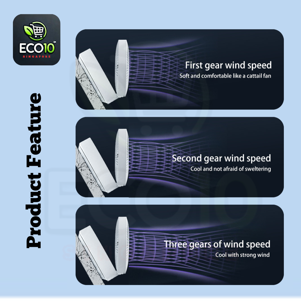 Rechargeable 90° Oscillating Wall-Mount & Desk Fan – Silent, Energy-Saving & Portable