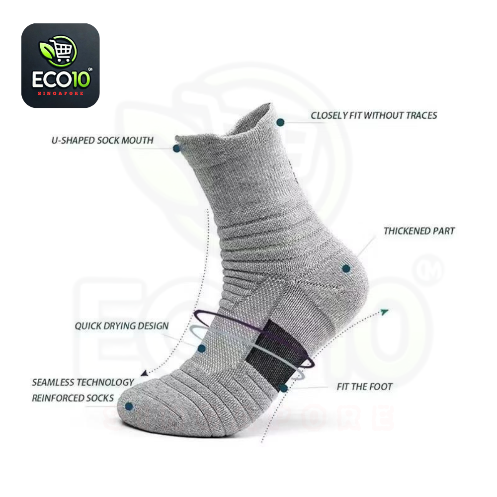 Premium Men's Sports Socks - Breathable, Sweat-Absorbent & Durable