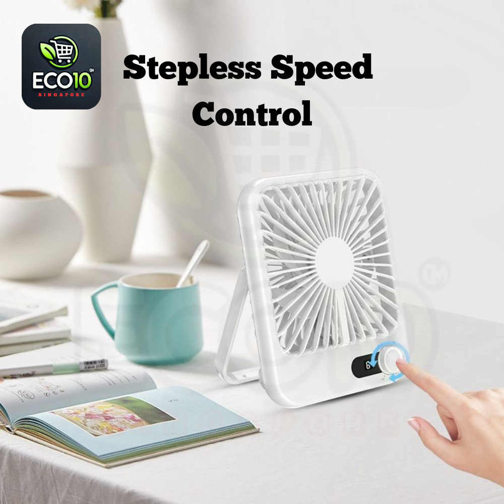 USB Rechargeable Table Fan – Adjustable Speed & Long Battery Life