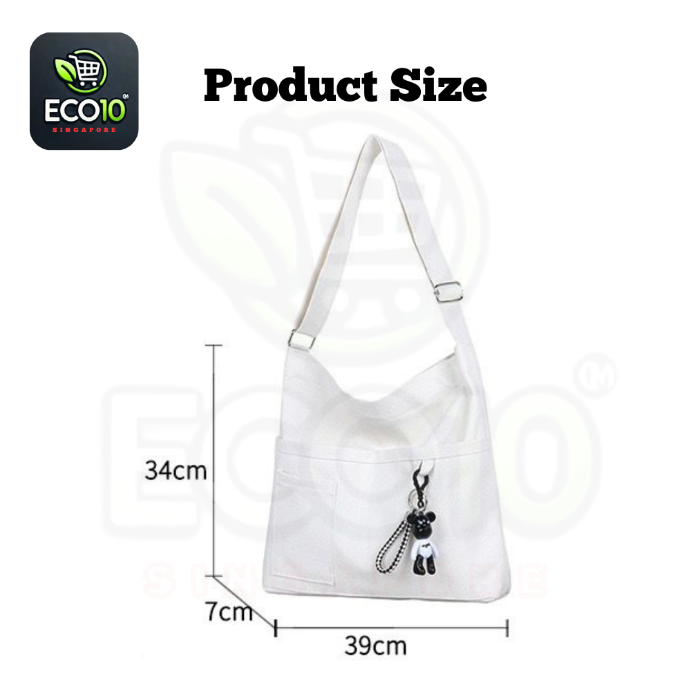 Canvas Crossbody Bag with Adjustable Strap – Stylish & Functional, Fits 14-inch Laptop