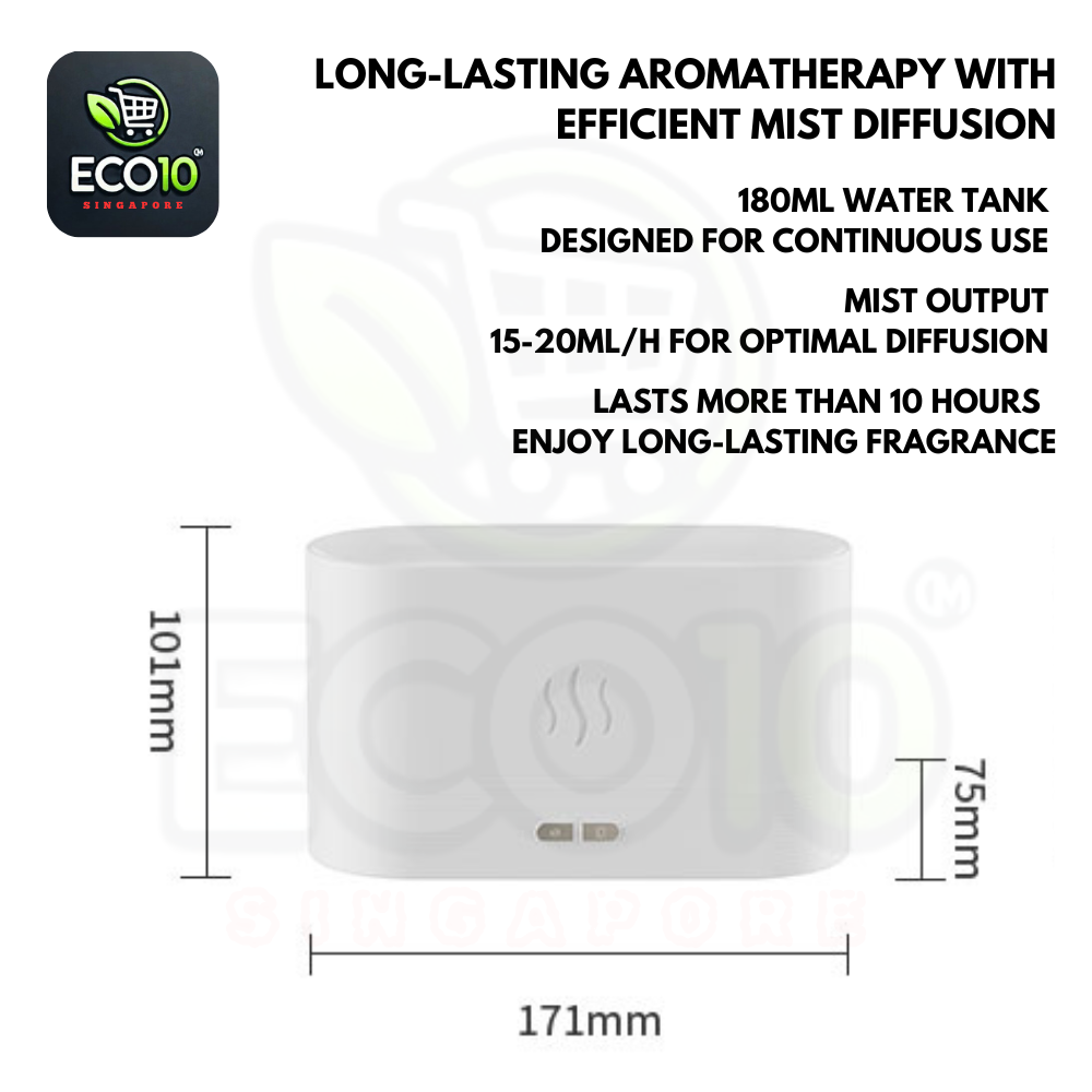 180ml Flame Aromatherapy Humidifier (Wired Powered)