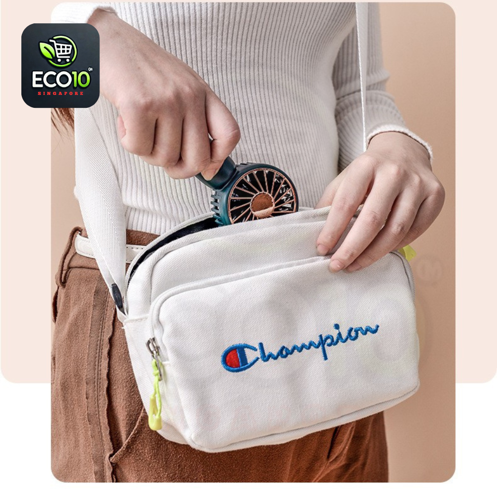 Rechargeable Portable Mini Cooler Fan – 3-Speed Adjustable, USB Rechargeable & Carabiner Hook