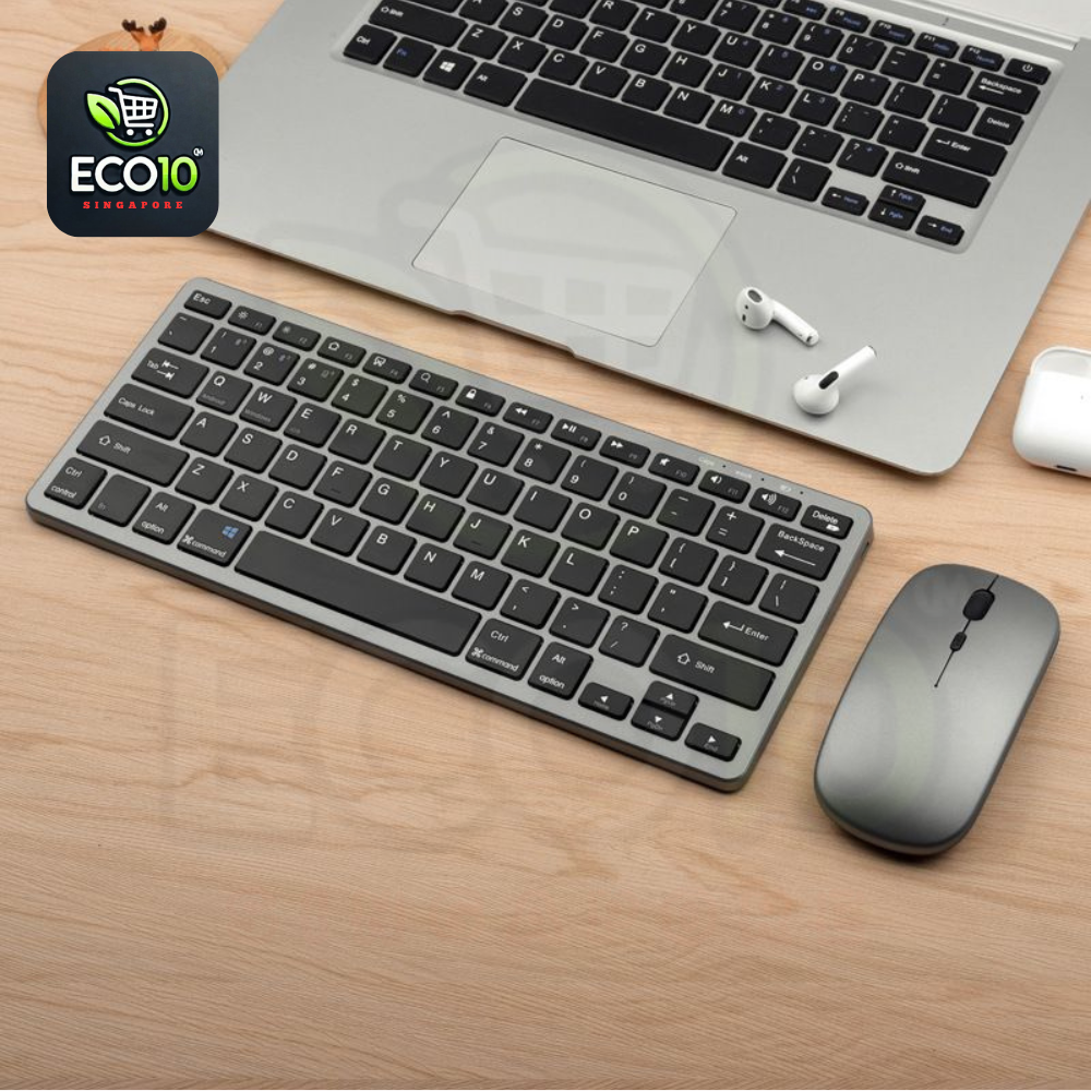 Wireless Keyboard & Mouse – Bluetooth & 2.4GHz, Multi-Device Compatibility
