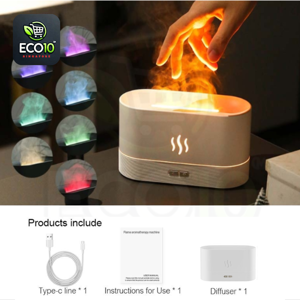 180ml Flame Aromatherapy Humidifier (Wired Powered)