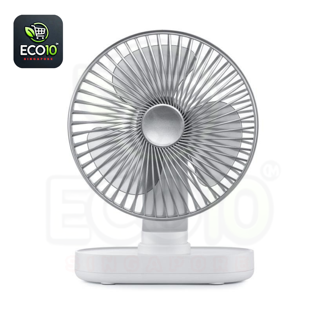 USB Rechargeable Auto-Rotate Desk Fan – Silent, Rechargeable, & Multi-Angle Cooling